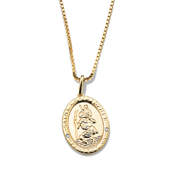 Saint Christopher Diamond Pendant (24'')